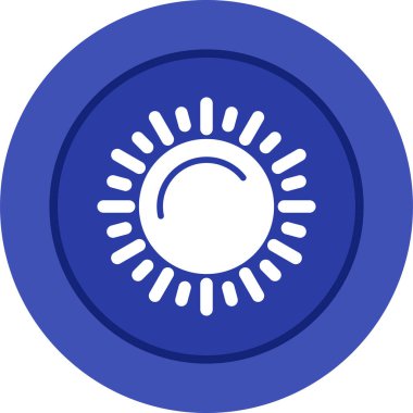 Güneş. Web simgesi basit illüstrasyon