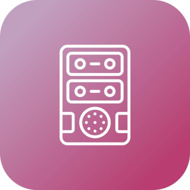 Masaüstü bilgisayar simgesi, vektör illüstrasyonu basit tasarım