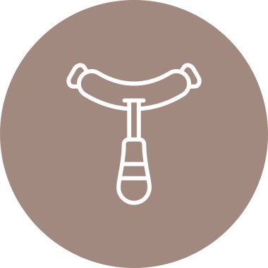 sosis simgesi vektör illüstrasyonu