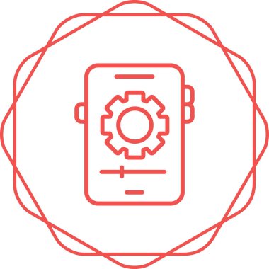 akıllı telefon ayarları simgesi, vektör çizim