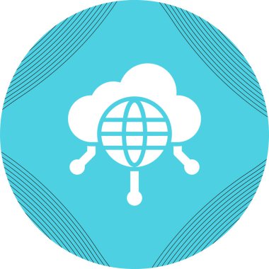 Genel Bulut web simgesi vektör illüstrasyonu 