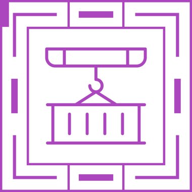 Vinç. Web simgesi basit illüstrasyon