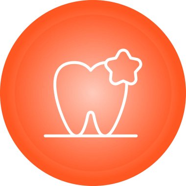 Diş simgesi web basit illüstrasyon