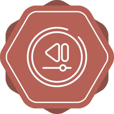 Video Geri Sarma Simgesi vektör illüstrasyonu