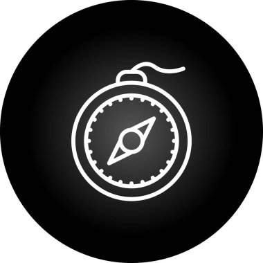 pusula simgesi web basit illüstrasyon