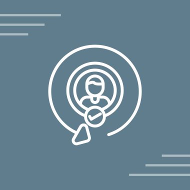  Müşteri Saklama Web simgesi basit illüstrasyon