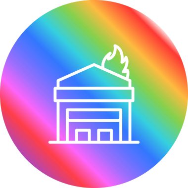 Yangın web simge vektör çizim