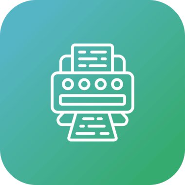 Yazıcı. Web simgesi basit illüstrasyon