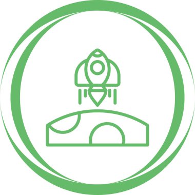 roket ağ ikonu vektör illüstrasyonu 