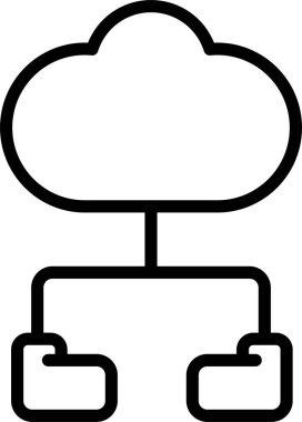 Bulut hesaplama simgesi vektör illüstrasyonu           