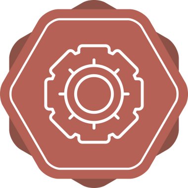 dişli ağ simgesi, basit vektör illüstrasyonu