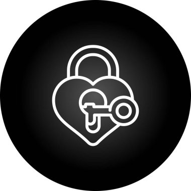 asma kilit simgesi, vektör illüstrasyonu basit tasarım