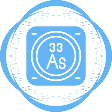Arsenik kimyasal element. Web simgesi basit illüstrasyon