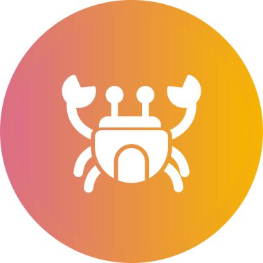 Yengeç simgesinin basit web çizimi