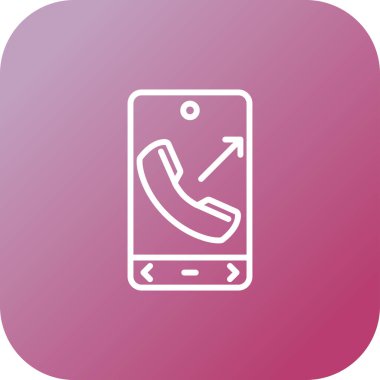 Giden arama simgesi, vektör çizim