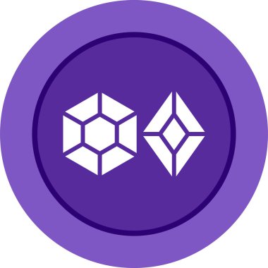 Mücevher simgesi, vektör illüstrasyonu basit tasarım