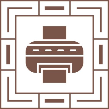 Yazıcı. Web simgesi basit illüstrasyon