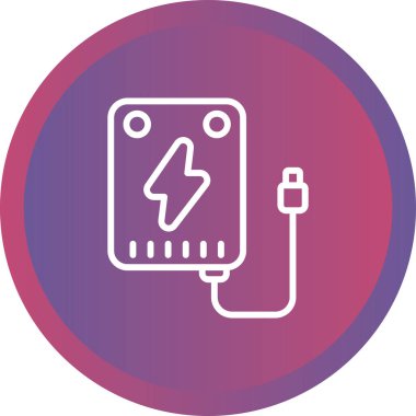 Taşınabilir şarj simgesinin vektör illüstrasyonu