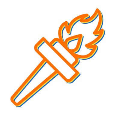 Meşale simgesinin vektör illüstrasyonu