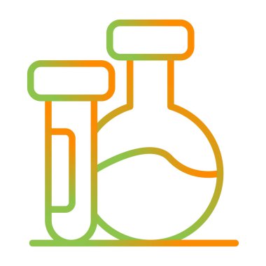 vektör matarası ve tüp simgesi çizimi