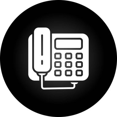 Telefon web simgesi, basit vektör illüstrasyonu