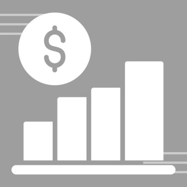 Stats icon, vector illustration simple design