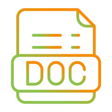 doc dosya biçimi simgesi web basit illüstrasyon