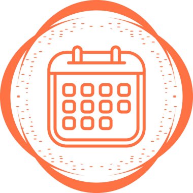 takvim anımsatma simgesi, özet biçimi, vektör illüstrasyonu