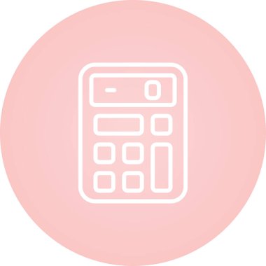 hesap makinesi web simgesi, vektör illüstrasyonu 