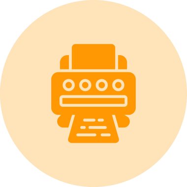 Yazıcı. Web simgesi basit illüstrasyon