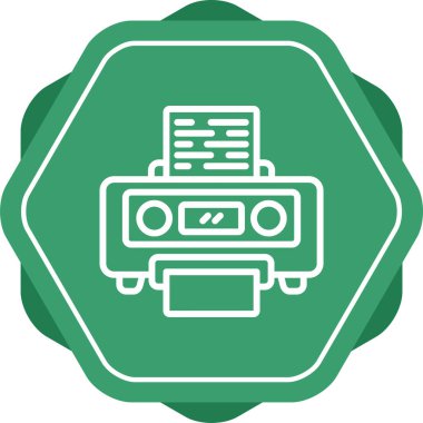 Yazıcı. Web simgesi basit illüstrasyon