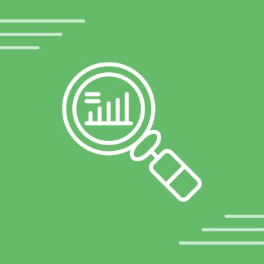 Pazar Araştırması Simgesi, Grafik ve Web Tasarımı Şablonu. Vektör İllüstrasyonu