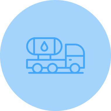 Tanker Kamyonu ikon vektör illüstrasyonu 