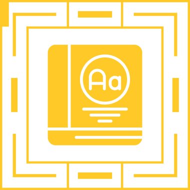 Sözlük web simgesi, basit vektör illüstrasyonu