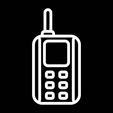 Telsiz Talkie web simgesi, basit vektör illüstrasyonu