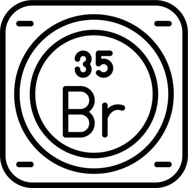 Periyodik tablo ağının kimyasal elementi basit illüstrasyon