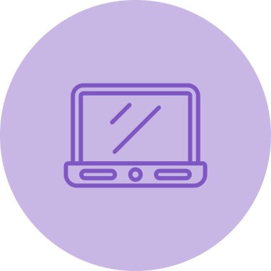 dizüstü bilgisayar simgesi, vektör illüstrasyonu basit tasarım