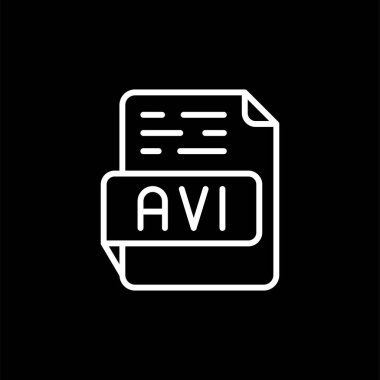 AVI format icon symbol vector illustration clipart