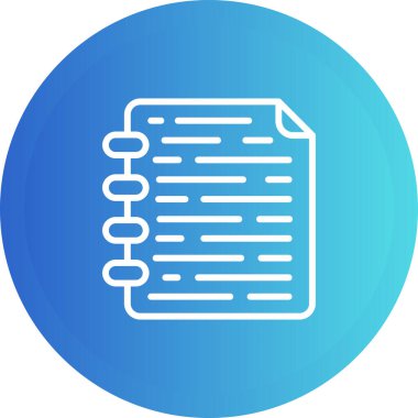 Not Sayfa simgesi, basit vektör illüstrasyonu