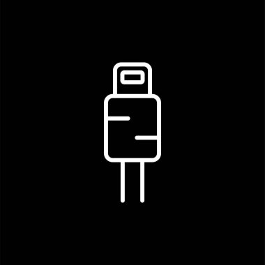 Kablo web simgesi, vektör çizim