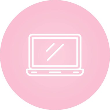 dizüstü bilgisayar simgesi, vektör illüstrasyonu basit tasarım