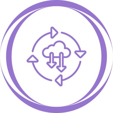 Sürekli Sevk Ağı ikonu vektör illüstrasyonu 