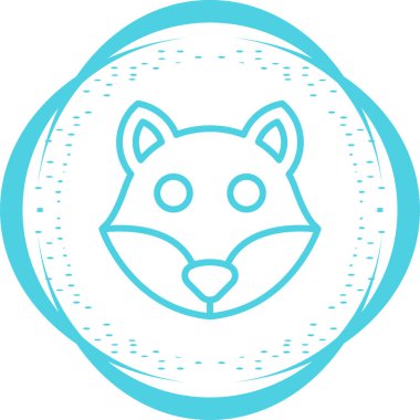 İzole edilmiş arkaplanda tilki simgesi