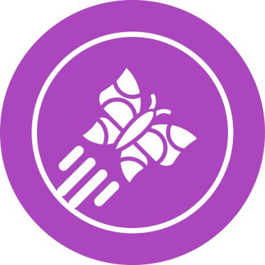 Kelebek web simgesi, vektör çizim