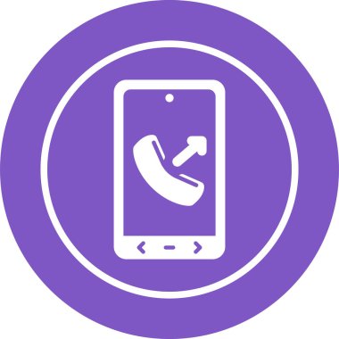 Giden arama simgesi, vektör çizim