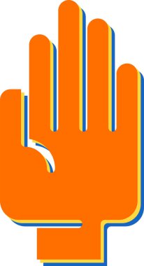 el simgesi, vektör illüstrasyonu basit tasarım