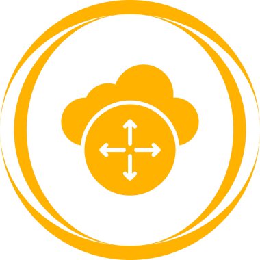 Bulut Ölçekleme Ağı simgesi basit illüstrasyon