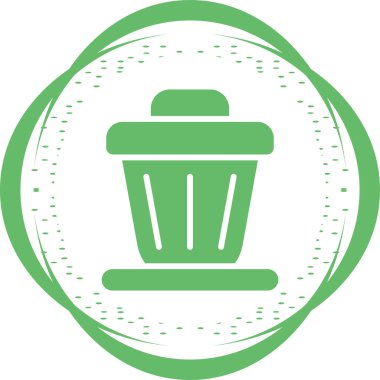 Çöp kutusu simgesi vektör illüstrasyonu