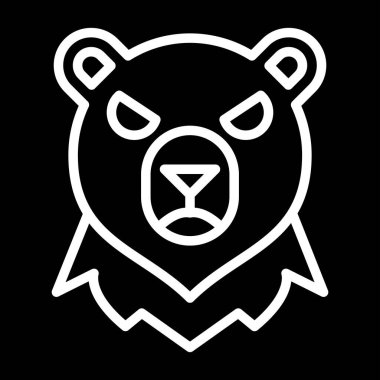 Ayı ağı simgesi, basit vektör illüstrasyonu