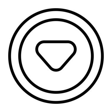 Caret Aşağı satır vektör simgesi